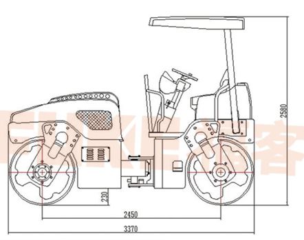 Rullo compattatore vibrante tandem, FK-206T