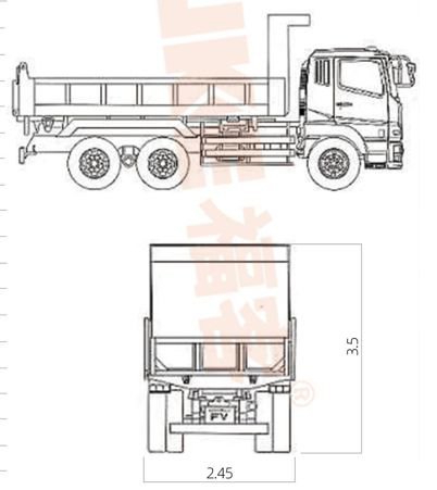 Camion con cassone ribaltabile, FK6-160T