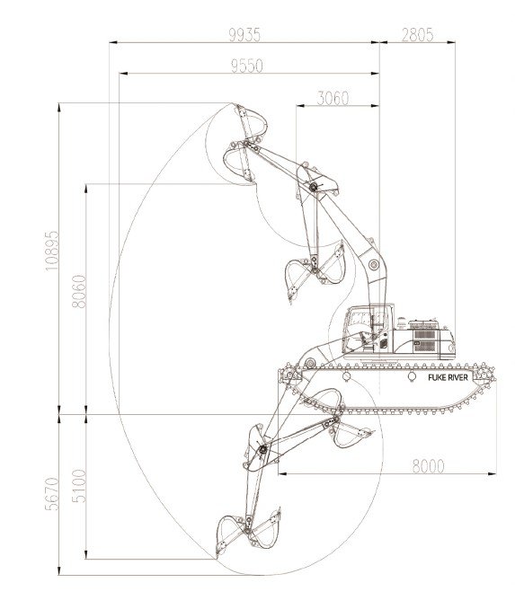 Escavatore anfibio, FK215-9C