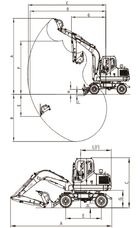 Escavatore gommato, FK35-9L
