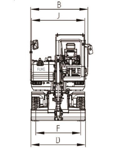 Escavatore gommato, FK70-9L