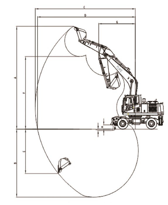 Escavatore gommato, FK220-9L