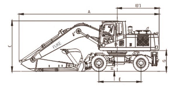 Escavatore gommato, FK220-9L
