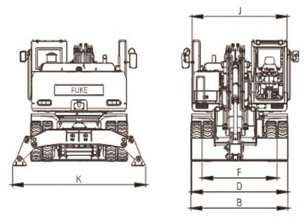 Escavatore gommato, FK220-9L