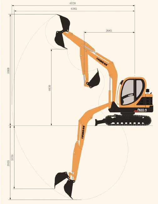 Escavatore cingolato, FK65-9